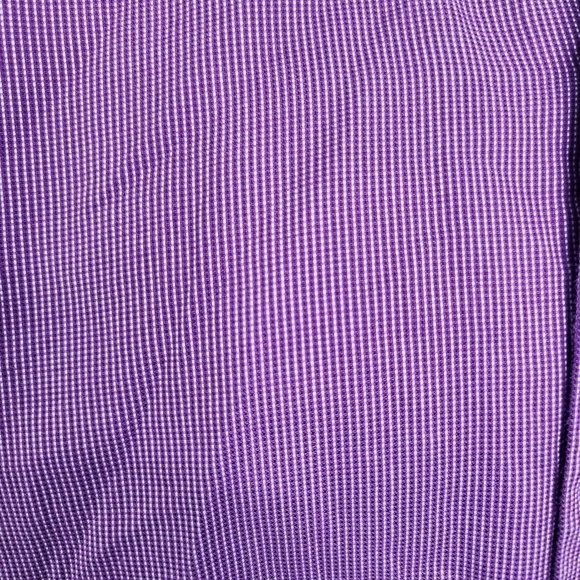 Hugo Boss Regular Fit Easy Iron Button Down Men Long Sleeve Shirt Size 17 Purple - Picture 4 of 11